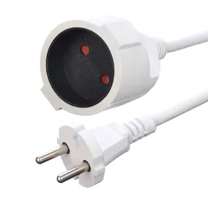 Factory Direct Quality VDE 10A Plug power cords & extension cords White 2 Pin Home Appliances Power Supply Cord