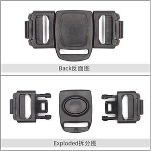 หัวเข็มขัดนิรภัยแบบสามจุด A 148 ขนาดเส้นผ่านศูนย์กลางภายใน 25 มม. ทำจากพลาสติก สำหรับเตียงเด็กอ่อนและเก้าอี้สูง - Product Image 3
