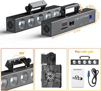 Professionnel 60W RGBW 4 en 1 COB LED Matrix Wall Washer Light Uplight Stage Lights pour Party Wedding Bar pour éclairage de scène