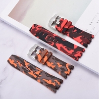 LAIHE Hochwertiges Camouflage-Armbandarmband Gummi armband für Offshore 28mm 30mm Armbanduhren