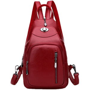 <span class=keywords><strong>Mochila</strong></span> multifuncional antirrobo con <span class=keywords><strong>cremallera</strong></span> de PU para <span class=keywords><strong>mujer</strong></span>, bolso moderno informal de moda urbana, sencillo y moderno, 2021 - Product Image 5