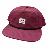 Casquette Snapback Performance à 5 Panneaux et Visière Plate, avec Logo Personnalisé, Patch Carré Motif Corde Western et Graphique Montagne, pour Station de Ski et Style de Vie