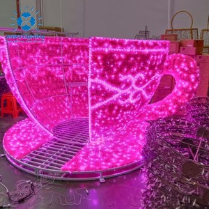 Decoración <span class=keywords><strong>de</strong></span> Luz LED <span class=keywords><strong>Gigante</strong></span> en Forma <span class=keywords><strong>de</strong></span> <span class=keywords><strong>Taza</strong></span> <span class=keywords><strong>de</strong></span> Té, Color Blanco Cálido, Iluminación <span class=keywords><strong>de</strong></span> Paisaje para Eventos Comerciales en Interiores y Exteriores para el Día <span class=keywords><strong>de</strong></span> Año Nuevo - Product Image 1