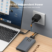 Boîtier SSD NVMe double baie en aluminium MAIWO avec fonction de clonage USB-C 20 Gbps, compatible PCIe 2230 2242 2260 2280 Windows/MAC/Linux