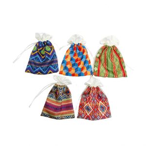SANAS Jewelry Gift Ethnic Style <b>Small</b> Flannel Eco-friendly Durable <b>Drawstring</b> <b>Bag</b> Wholesale - Product Image 1