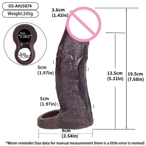 Silicone Penis Sleeve for Men, Textured Male Performance Sleeve for Thickness Support and Endurance Use - Product Image 6
