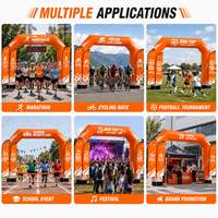 Arche gonflable personnalisée CATC, imperméable et coupe-vent, pour événements sportifs de marathon |   Arche de course professionnelle facile à installer pour la publicité