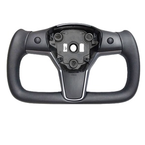 Pour <span class=keywords><strong>Tesla</strong></span> Yoke <span class=keywords><strong>Alcantara</strong></span> Aroham volant en Fiber de carbone mat pour <span class=keywords><strong>Tesla</strong></span> modèle Y modèle 3 2017 2018 2019 2020 2021 - Product Image 2