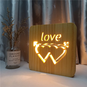 Custom Warm Light Solid Wooden Hollow Carved <strong>butterfly</strong> Shaped Led 3d <strong>Night</strong> Light Bedroom Decoration for Christmas Holiday Toys - Product Image 5
