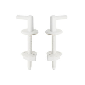 Kit de bisagras para asiento de inodoro 180 K900, plástico blanco, 18 cm de largo, 12 cm de ancho - Product Image 1