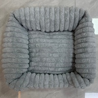 Etrip Pet Wholesale - Lit pour chien de luxe personnalisé à rayures ultra-douces, lit pour chien moelleux pour toutes les saisons