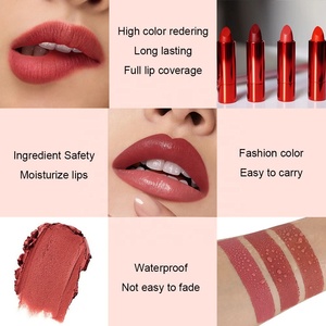wholesale Luxurious Custom Logo <strong>Lipstick</strong> <strong>Organic</strong> Cruelty Free Waterproof 5 Colors Vegan Matte Liquid <strong>Lipstick</strong> - Product Image 2