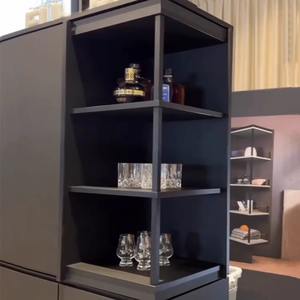 360-degree Rotating Corner Display <b>Stand</b> <b>Cabinet</b> Hardware Concealed Boomerang-shaped Turntable Carbon Steel Minimalist <b>Kitchen</b> - Product Image 3