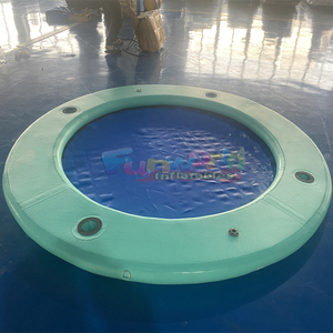 Isla flotante inflable gigante comercial, hamaca acuática redonda para piscina, océano, lago o río. - Product Image 3