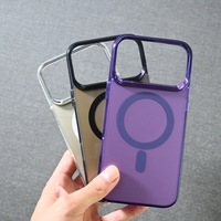 Coque de téléphone magnétique anti-traces de doigts par électroplaqué pour iPhone 18 17 16 15 14 Pro Max, antichoc avec boîte d'emballage