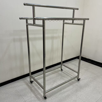 Porte-manteau télescopique en acier inoxydable pour balcon et chambre, minimaliste, mobile et pliable, également séchoir à linge