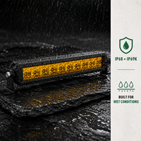 Barre lumineuse LED HSSH de 30 pouces jaune à rangée unique sans vis pour voitures 4x4 tout-terrain et VTT, puissance homologuée OEM