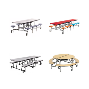 Muebles de cafetería escolar, silla de mesa resistente con taburetes para mantenimiento de comedor institucional universitario de secundaria - Product Image 3