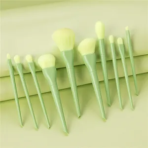10PC Profesional Neon Makeup Brush Set Nylon Customized Vegan Best Seller Cute Makeup Brushes Cheap Suppliers