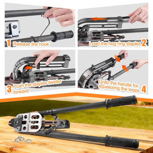 <span class=keywords><strong>Pince</strong></span> à anneaux professionnelle avec mâchoires robustes, idéale <span class=keywords><strong>pour</strong></span> l'assemblage de cages en fil métallique et les tâches de fixation industrielle, efficace - Product Image 4