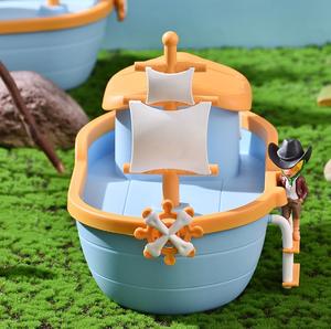 Nouveau Style bateau <span class=keywords><strong>Pirate</strong></span> <span class=keywords><strong>tirelire</strong></span> dessin animé petit voilier or pièce boîte de rangement cadeau pour enfants ornement de bureau <span class=keywords><strong>tirelire</strong></span> - Product Image 6