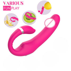 Dubbele Kop C-Type Dildo Vagina Clitoris Orgasme Vibrator Vrouwelijke Masturbatie <span class=keywords><strong>Massage</strong></span> Seksspeeltjes Voor Vrouwen - Product Image 4