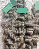 Meilleures ventes en gros de mèches de cheveux humains bruts non traités, Ondulation indienne, Bouclés birmans, Ondulation naturelle, Cuticules alignées, Fournisseur du Vietnam