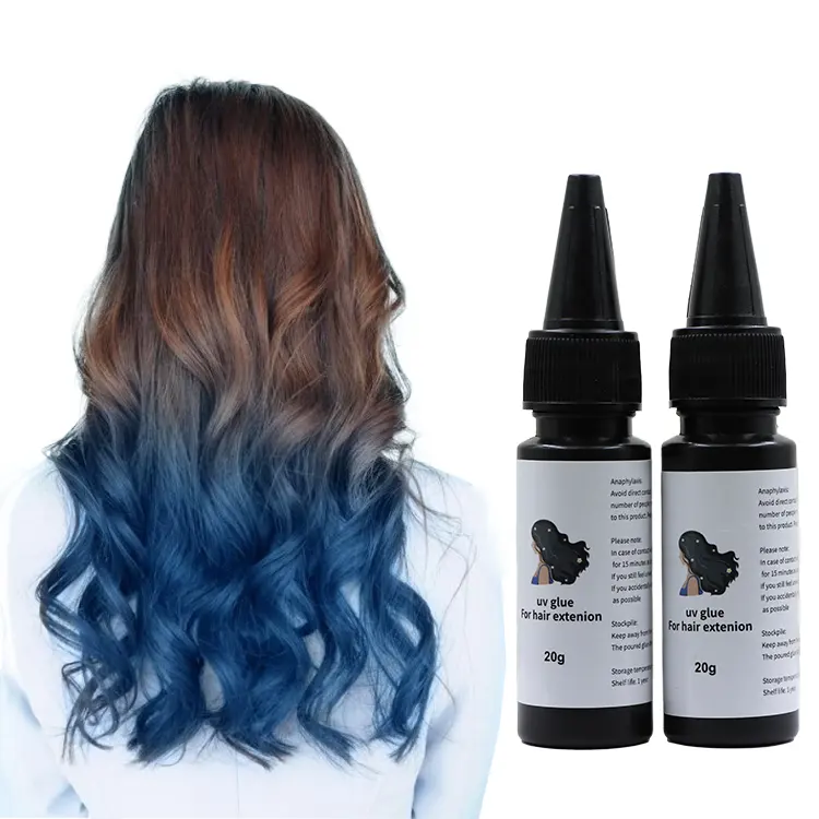 Hot Sale Liquid Hair Adhesive Safe To Use Non-toxic Professional UV hair extension glue