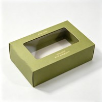 Boîte en papier personnalisée de qualité alimentaire avec fenêtre transparente pour biscuits, beignets, sushis, pain, gâteaux – Conception gratuite
