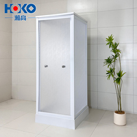 HOKO Cabine de douche carrée portable de haute qualité avec cadre Design simple raccords de toilette coulissants de style ouvert