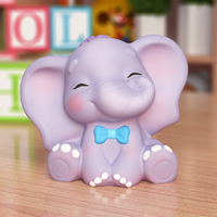 DM1106 Moule à bougie éléphant 3D mignon pour aromathérapie, moule en silicone pour résine, ornements en plâtre faits à la main en forme de petits animaux pour la décoration intérieure