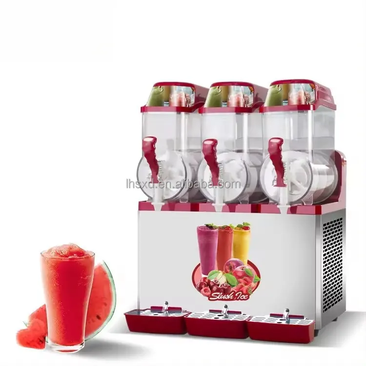 Ijsslush Machine 12l * 3 Bevroren Commerciële Slushy Machine Sap Smoothie Margarita Machine Bevroren Drank