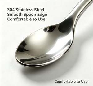 Ensemble de <span class=keywords><strong>couverts</strong></span> 4 pièces en acier inoxydable 304, finition miroir, avec manche ergonomique ondulé, pour hôtels et restaurants (vente en gros) - Product Image 5