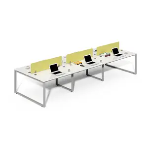 Cheap Station Top Work Furniture Modern Laptop Stand Home Table Computer Office Desk Office Partitions 10 Sets escritorio Color