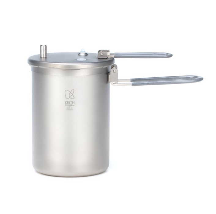 Keith Ti6302 Ultralight Pure Titanium Camping Mini Pressure Cooker