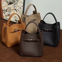 Sacs de luxe haut de gamme pour femmes, de marque, style preppy, en cuir véritable, à fermeture ouverte, bandoulière unique, mode unie