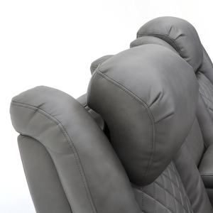 Canapé <span class=keywords><strong>inclinable</strong></span> électrique en cuir Geeksofa moderne pour 6 personnes, ensemble <span class=keywords><strong>de</strong></span> canapé home cinéma 3 2 1 avec console et table rabattable - Product Image 5