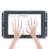 10.1 pouces écran large multi tactile LED moniteur capacitif écran tactile USB Interface HD affichage pour application professionnelle pas cher