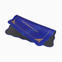 Tapis de jeu de mahjong pliable de luxe de 33 pouces, réduction du bruit, housse de jeu de mahjong en cuir avec bord festonné