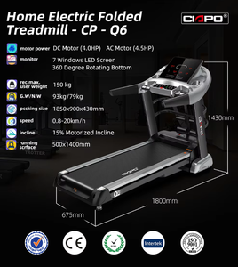 CIAPO Q6 Grosir Produk China Produsen Treadmill Multifungsi Elektrik Profesional Musik Berkualitas Tinggi Treadmill Rumah - Product Image 2