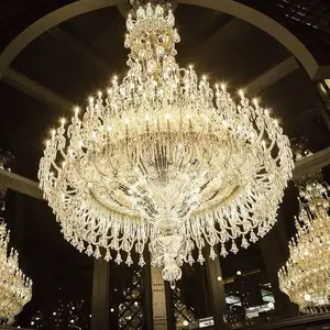 Creative engineering club atmosphere lamp villa restaurant big classic crystal chandelier ceiling luxury crystal chandelier