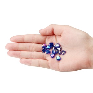 Perles en acrylique en forme de cœur 9x9mm, résine colorée, fournitures de bijoux DIY pour enfants, artisanat fait main - Product Image 5