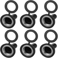 Interrupteurs à bascule de taille moyenne en plastique YUNDING WPC-06 Noir 12 mm IP65 étanches à la poussière avec bornes à vis à 2 broches, contact SPDT
