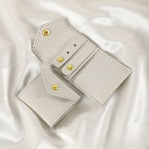 Logo personalizzato di lusso in microfibra Mini rotolo da viaggio organizzatore di gioielli confezione regalo gioielli sacchetto - Product Image 6