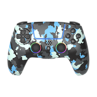 Manette de jeu sans fil RGB avec joystick à vibration et capteur de mouvement Hall pour PS5, dotée d'un bouton arrière