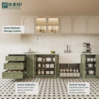 ARET Meuble de rangement modulaire multifonctionnel en panneaux de bois écologiques et durables pour salon, avec poignées métalliques, style européen, pour hôpital