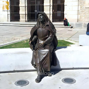 Açık dekorasyon yaşam boyutu satılık dini şekil heykel bronz rahibe heykeli - Product Image 3