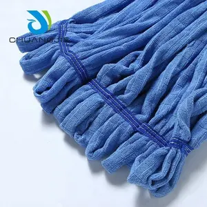 Testina per mop a spirale in tessuto sintetico blu sintetico in poliestere microfibra per pulizia del pavimento