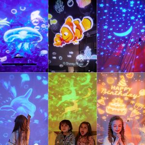 Lámpara Nocturna Infantil para Dormitorio con Ambiente Romántico, Música y Proyección, Diseño Colorido de Agua Oceánica y Estrellas, Material de PVC - Product Image 3
