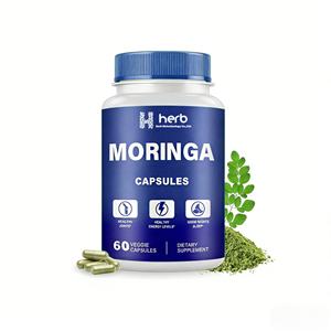 Capsules de feuilles de Moringa en marque privée OEM/ODM, Moringa 60 en poudre, favorise la digestion, énergie plus, complément alimentaire, capsules de Moringa biologiques - Product Image 1